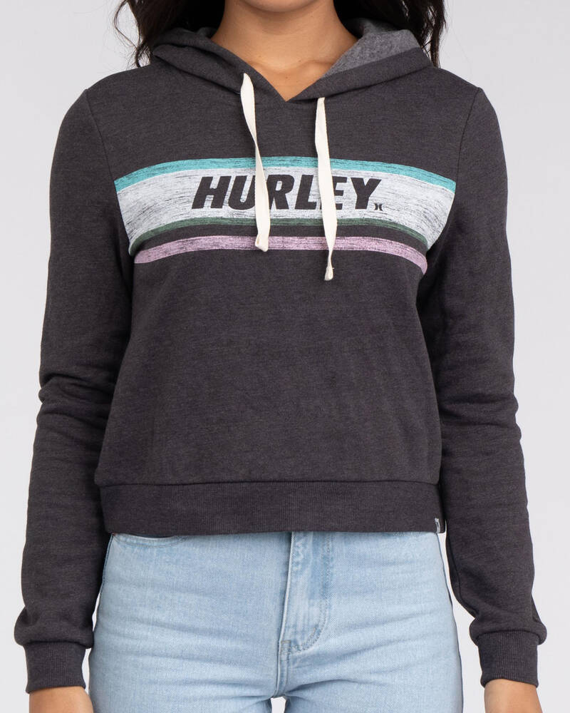 Hurley Sporty Stripes Perfect Hooded Sweatshirt for Womens