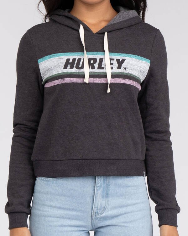 Hurley Sporty Stripes Perfect Hooded Sweatshirt for Womens