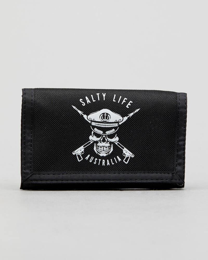 Salty Life Oceans Folly Hook and Loop Wallet for Mens