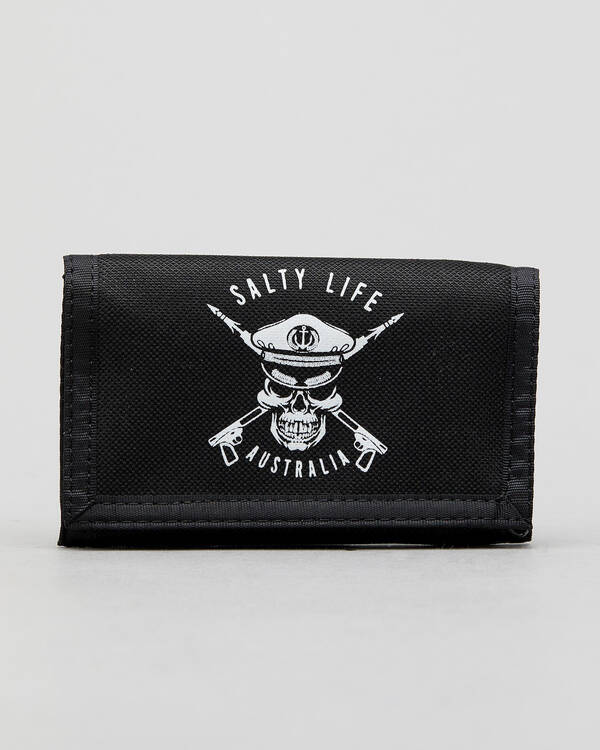 Salty Life Oceans Folly Hook and Loop Wallet for Mens