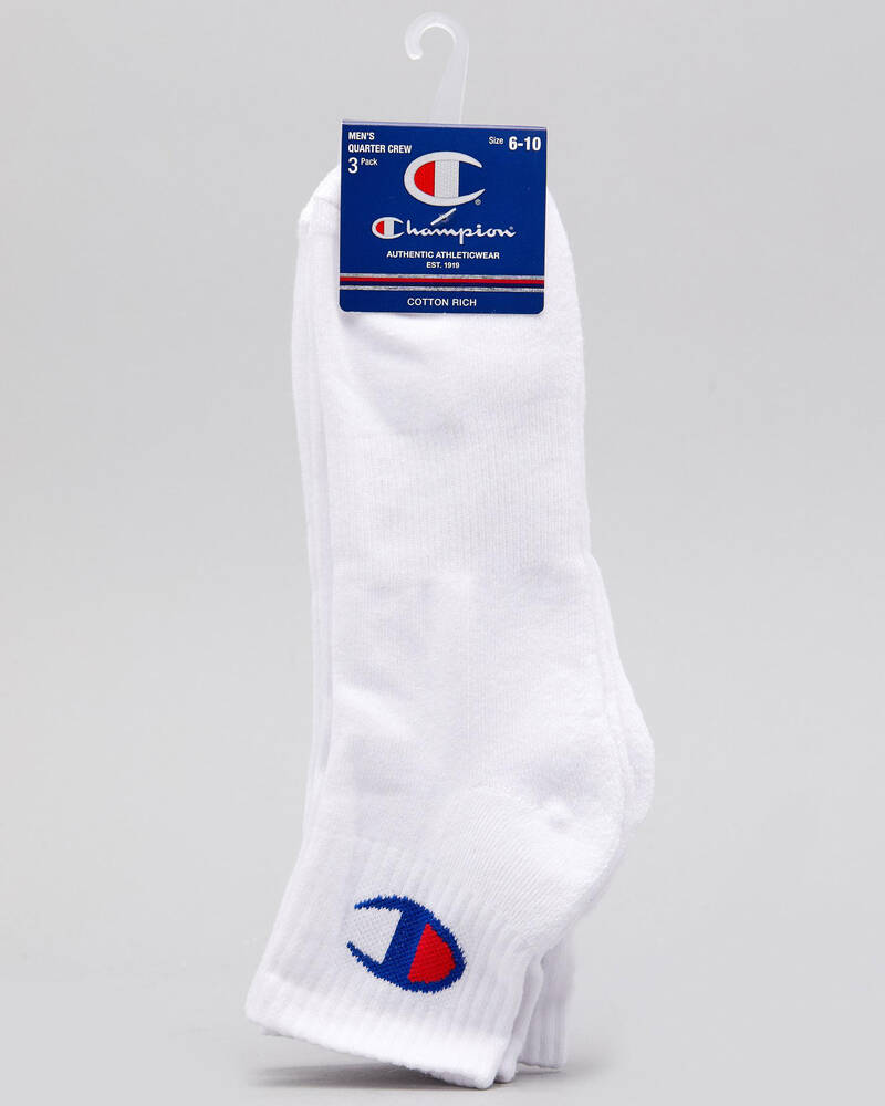 Champion Womens Logo Quarter Crew Sock Pack for Womens
