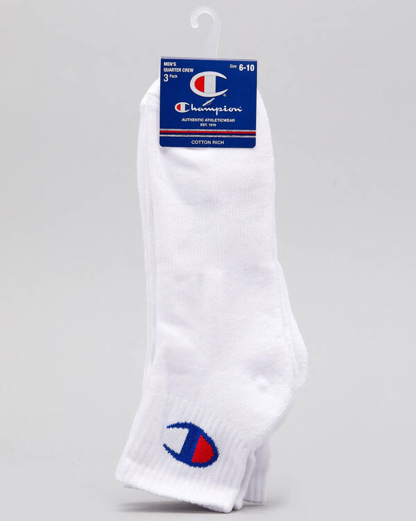 Champion Womens Logo Quarter Crew Sock Pack for Womens