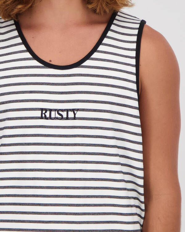 Rusty Jungle Stripe Tank for Mens