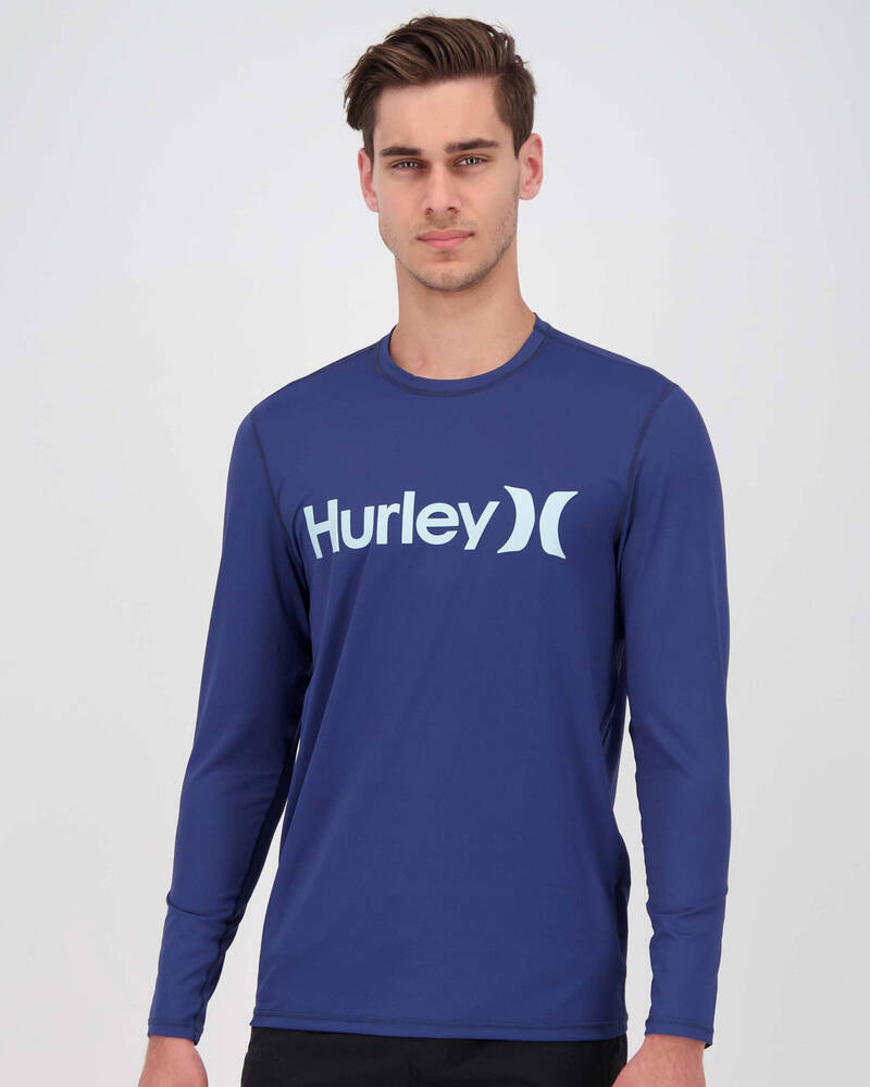 Hurley One & Only Long Sleeve Rash Vest for Mens