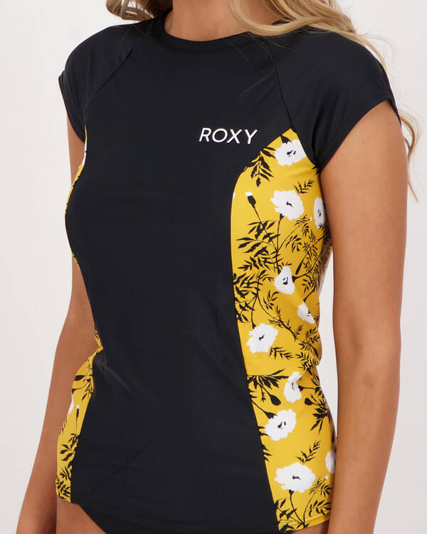 Roxy Lycra Cap Sleeve Rash Vest for Womens