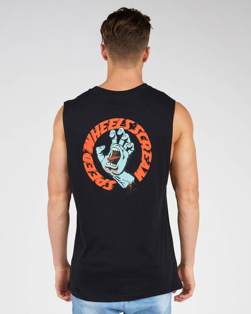 Santa Cruz Speed Wheels Hand Muscle Tank for Mens