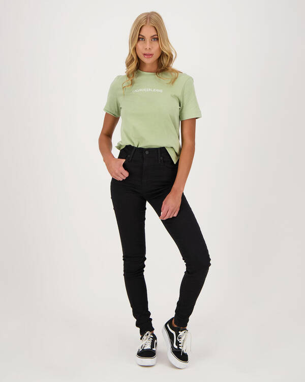 Calvin Klein Jeans Shrunken Institutional T-Shirt for Womens