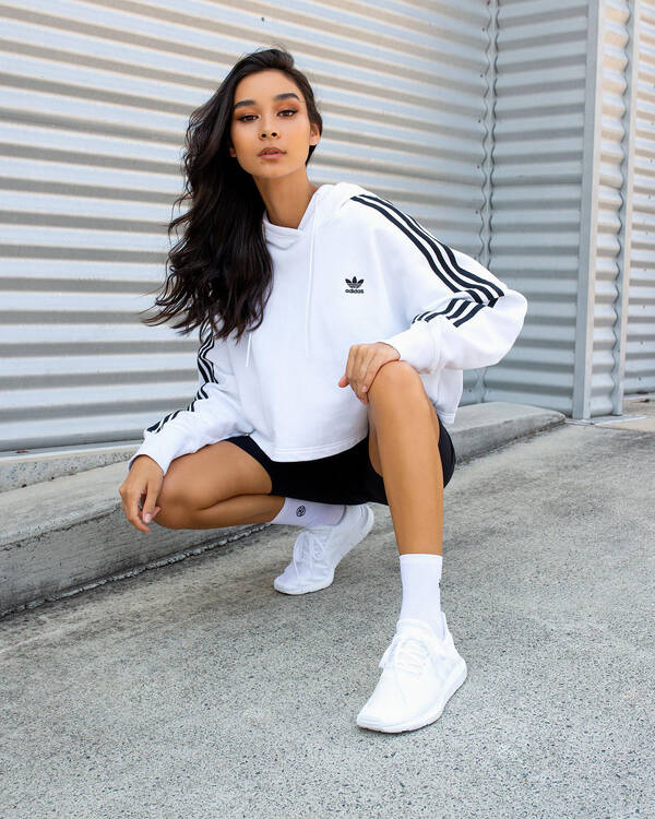 Adidas 3 Stripe Hoodie for Womens