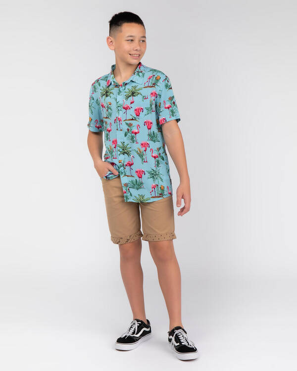 Lucid Boys Oahu Short Sleeve Shirt for Mens