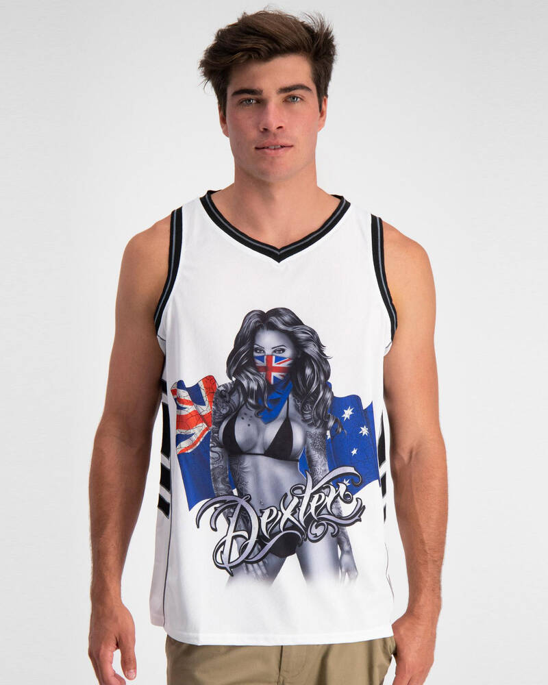 Dexter Patriotic Mesh Singlet for Mens