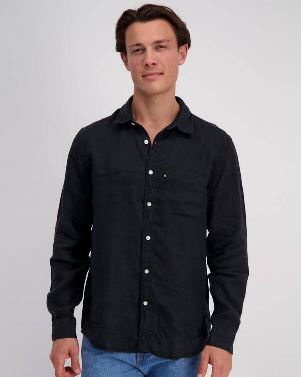 Academy Brand Hampton Linen Long Sleeve Shirt for Mens