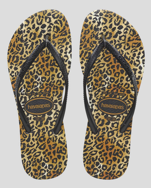 Havaianas Kids' Slim Leopard Thongs for Womens