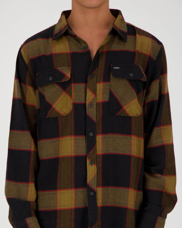 Brixton Bowery Long Sleeve Flannel Shirt for Mens
