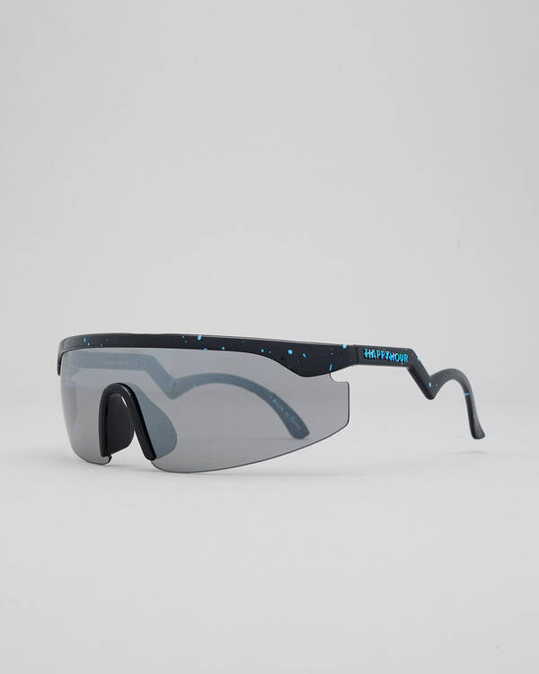 Happy Hour Accelerator Black Blue Splatter Sunglasses for Mens