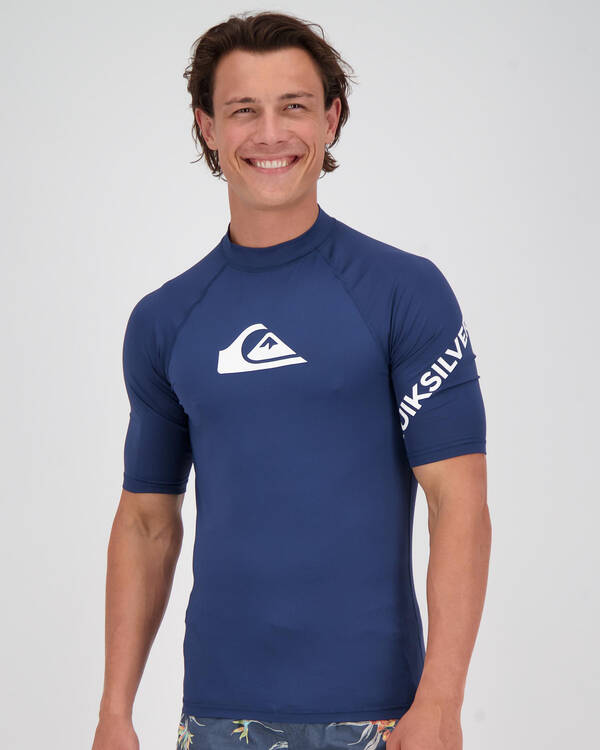 Quiksilver Mens' All Time Short Sleeve Rash Vest for Mens