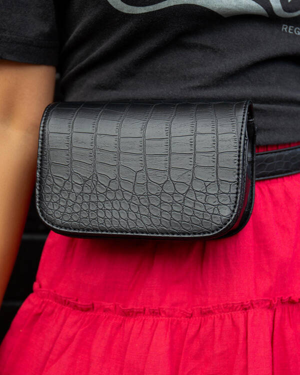 Ava And Ever Katie Croc Bum Bag for Womens