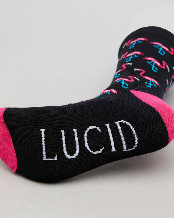 Lucid Flamingo Crew Socks for Mens