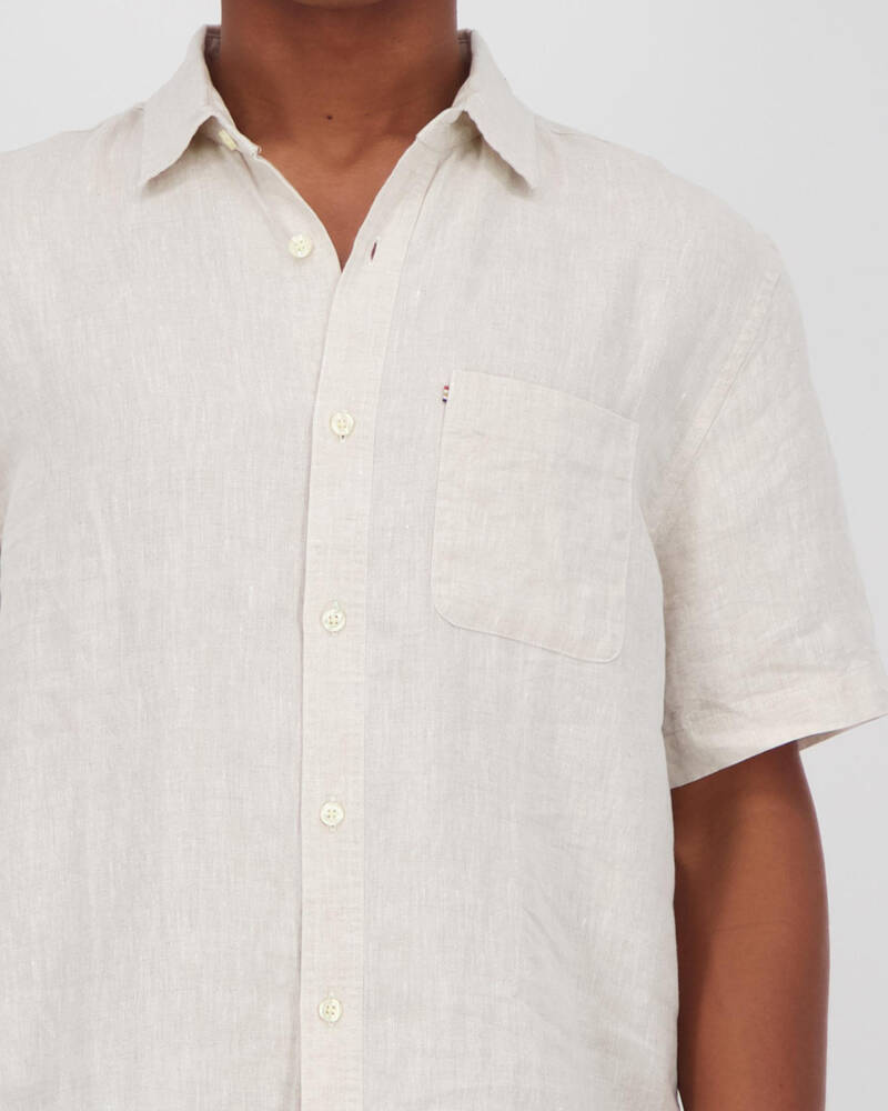 Academy Brand Hampton Linen Short Sleeve Shirt for Mens