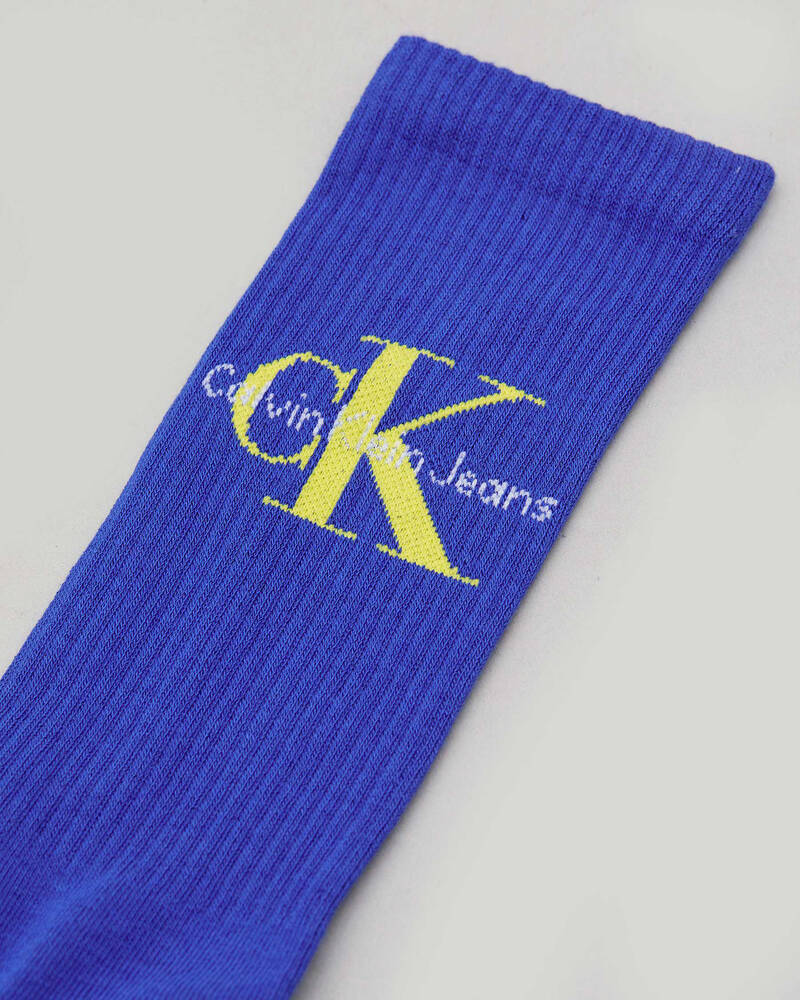 Calvin Klein Logo Rib Crew Socks for Mens