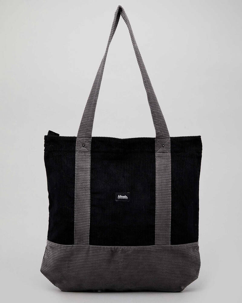 Afends Killer Wale Corduroy Tote Bag for Mens