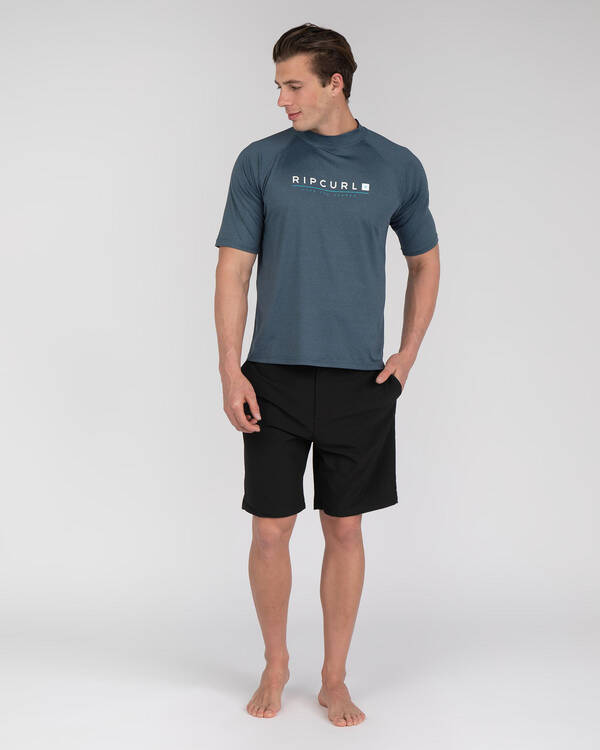 Rip Curl Shockwave Short Sleeve Rash Vest for Mens