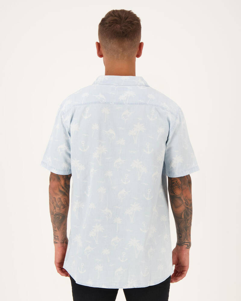 Salty Life Nautical Short Sleeve Shirt for Mens
