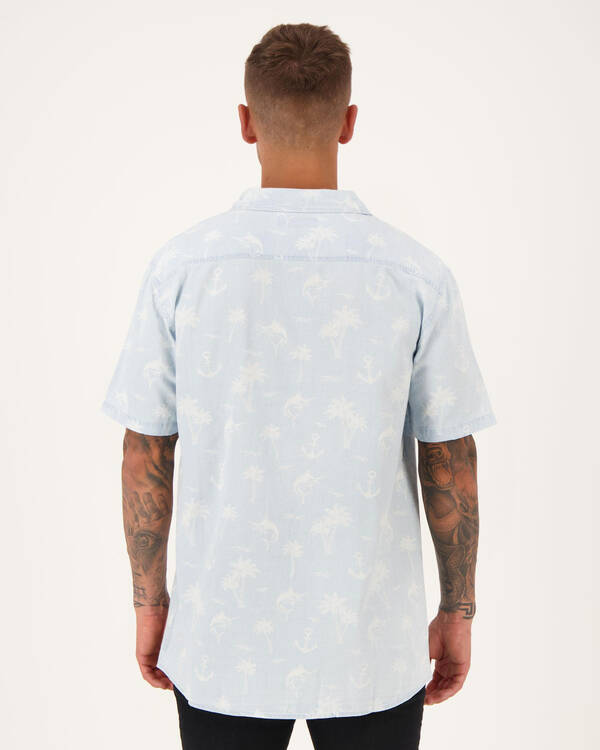 Salty Life Nautical Short Sleeve Shirt for Mens