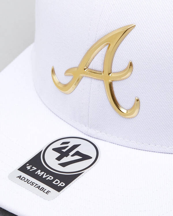 Forty Seven Atlanta Braves Caster Chrome Snapback Cap for Mens