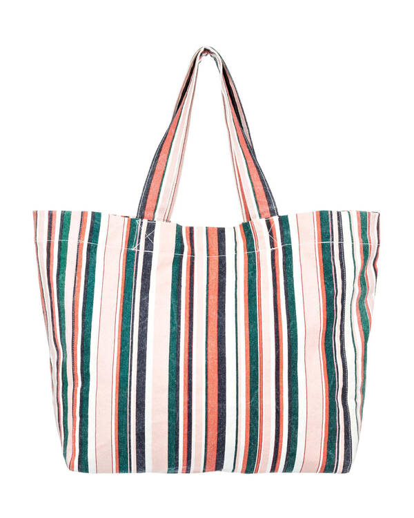 Roxy Anti Bad Vibes Stripe Beach Bag for Womens