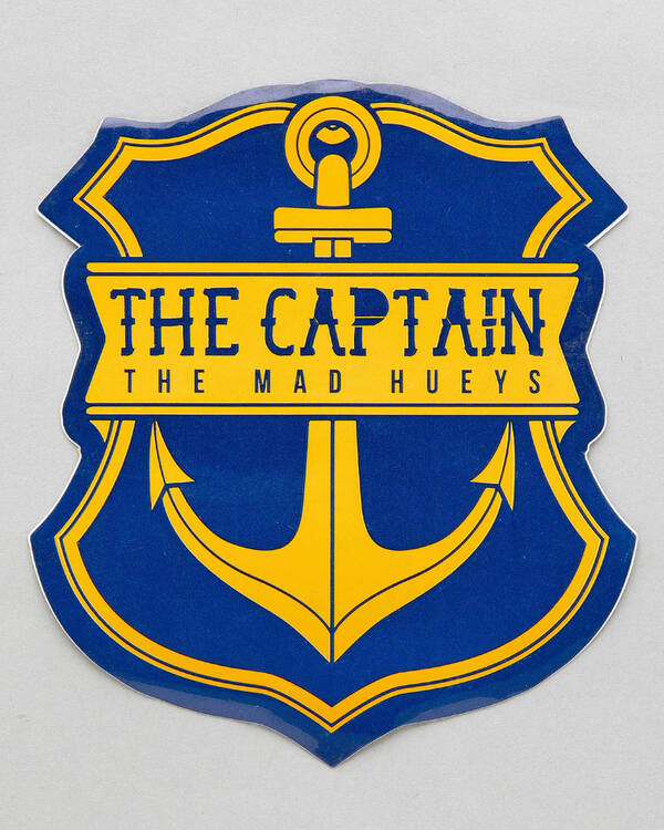 The Mad Hueys Captain Sticker for Unisex