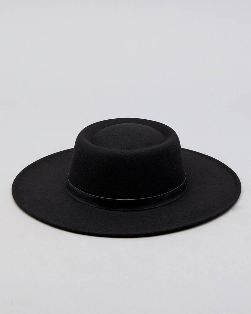 Mooloola Nina Felt Boater Hat for Womens