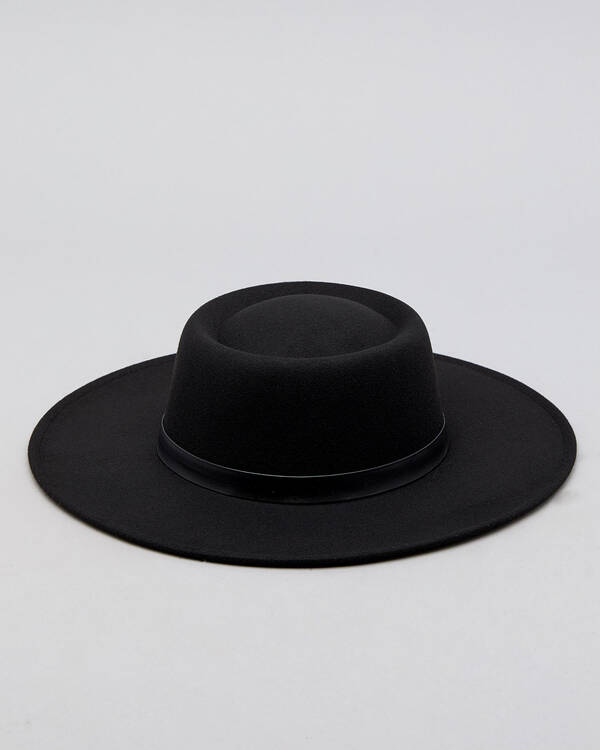 Mooloola Nina Felt Boater Hat for Womens