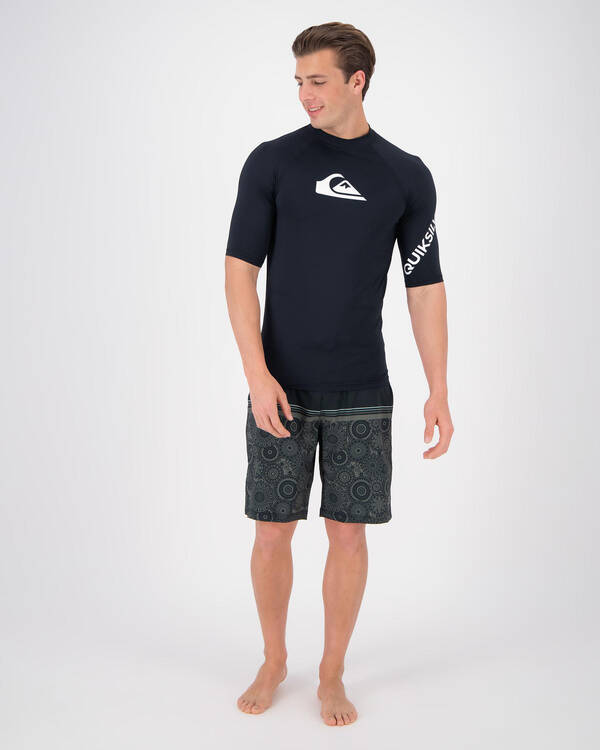 Quiksilver Mens' All Time Short Sleeve Rash Vest for Mens