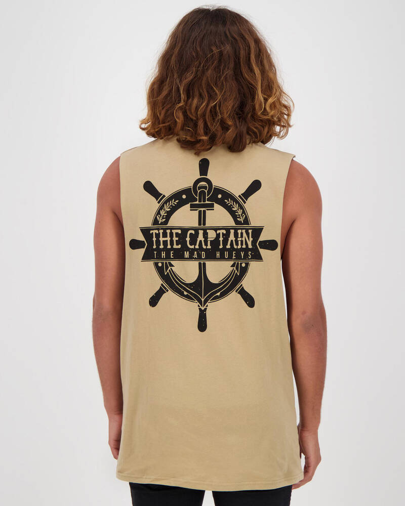 The Mad Hueys Captain Wheel Muscle Tank for Mens