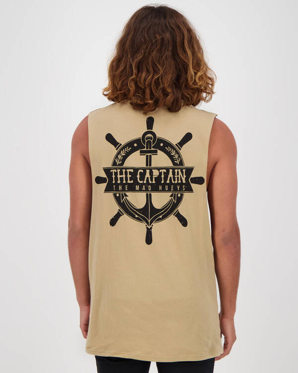 The Mad Hueys Captain Wheel Muscle Tank for Mens