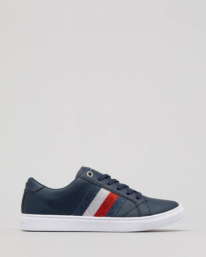 Tommy Hilfiger Womens Crystal Leather Shoes for Womens