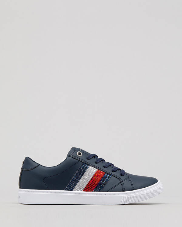 Tommy Hilfiger Womens Crystal Leather Shoes for Womens
