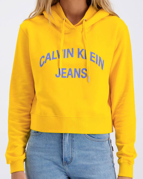 Calvin Klein Jeans Institutional Curved Hoodie for Womens