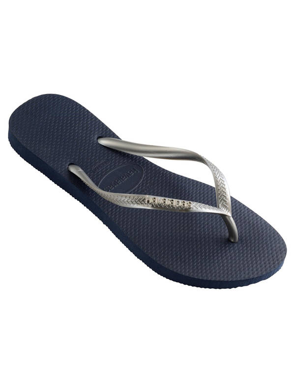 Havaianas Slim Metal Logo Thongs for Womens