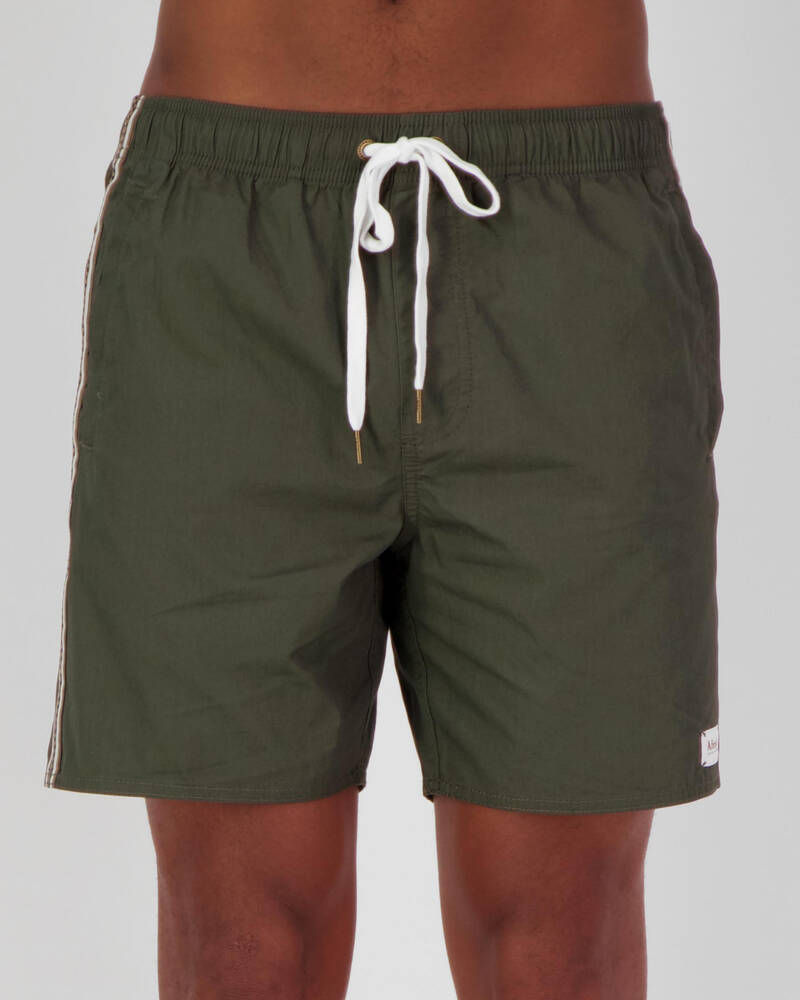 Afends Baywatch Down The Line Elastic Shorts for Mens