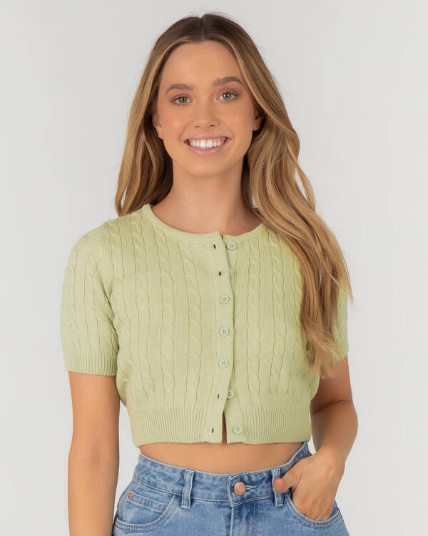 Into Fashions Tracks Knit Top for Womens