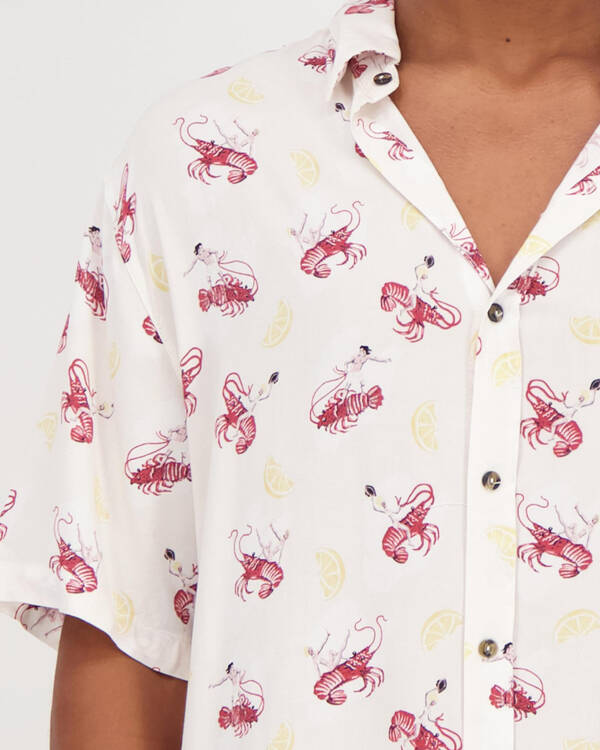 Rusty Lobster Mornray Short Sleeve Shirt for Mens