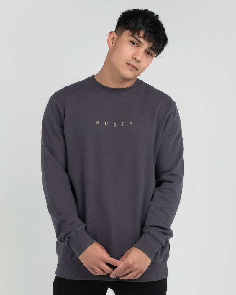 Rusty Short Cut Crew Fleece for Mens
