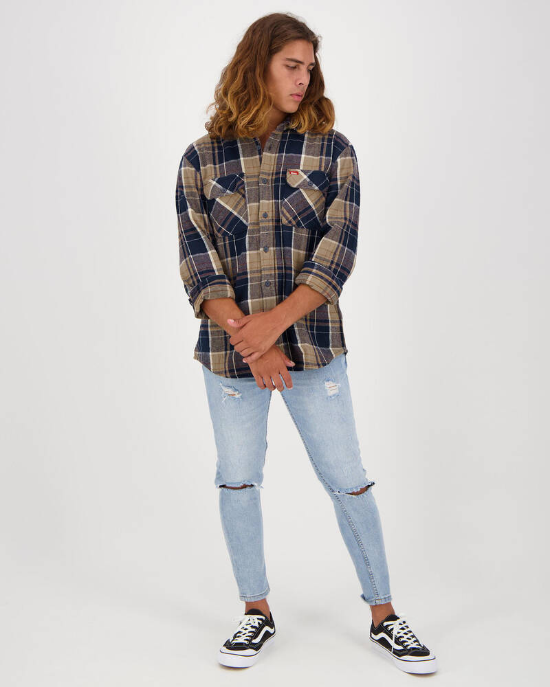 Brixton Bowery Coors II Long Sleeve Flannel Shirt for Mens