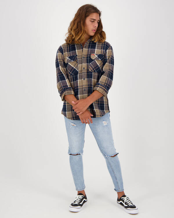Brixton Bowery Coors II Long Sleeve Flannel Shirt for Mens