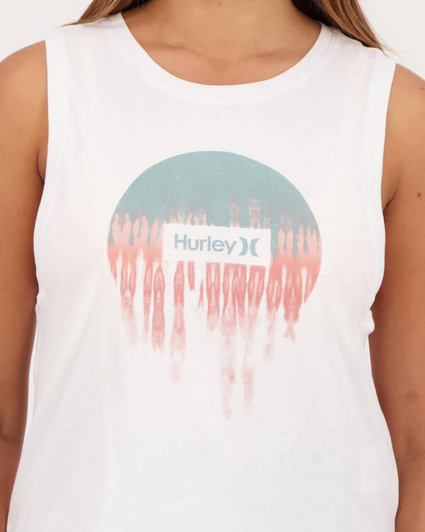 Hurley Smeared Biker Singlet Top for Womens