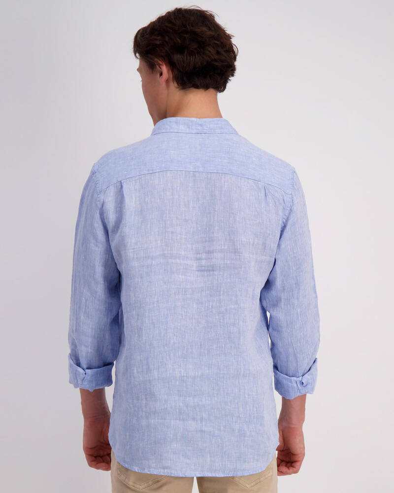 Academy Brand Hampton Linen Long Sleeve Shirt for Mens