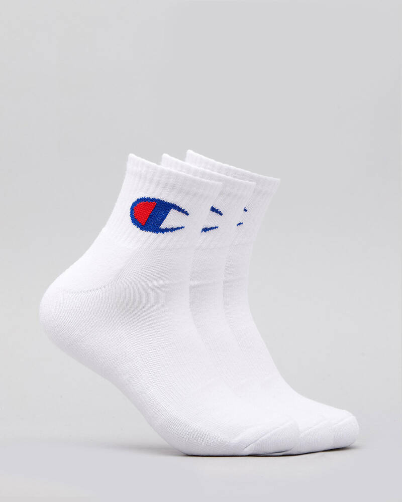 Champion Womens Logo Quarter Crew Sock Pack for Womens