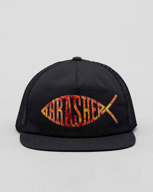 Thrasher Fish Mesh Snapback Cap for Mens