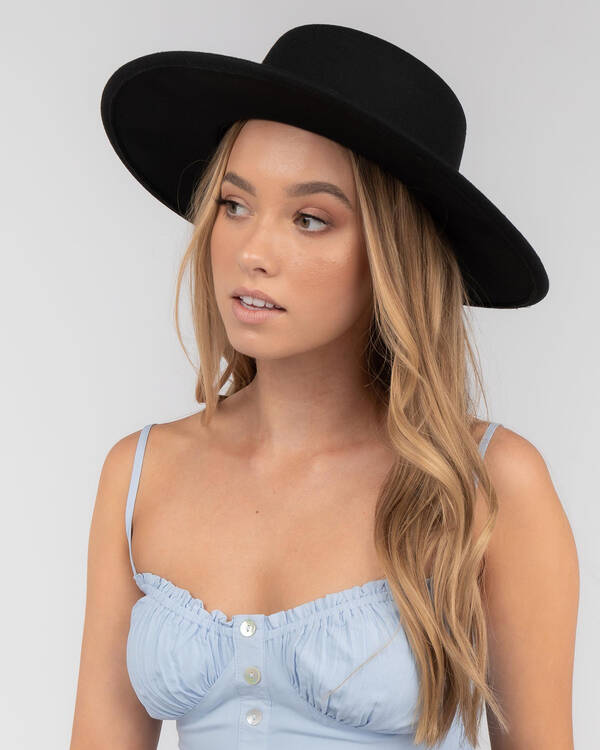 Mooloola Nina Felt Boater Hat for Womens